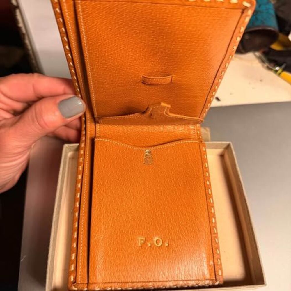 Vintage Mark Cross leather wallet !brand new!